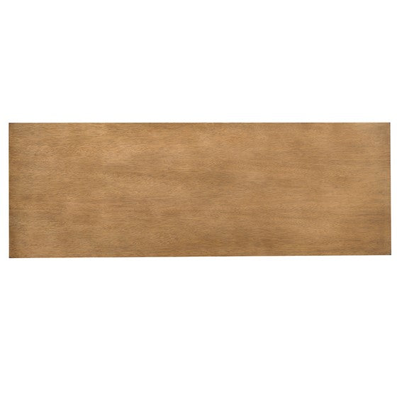 English Elm 2 Door Storage Console Table – Toasted Almond Wood Veneer, Dual Cabinets, Open Shelves, Compact Entryway Organizer B035P256575