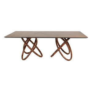 Elo Dining Table Dark Brown and Natural 11756 Cyan Design