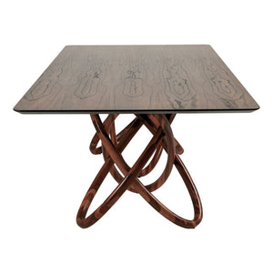 Elo Dining Table Dark Brown and Natural 11756 Cyan Design