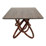 Elo Dining Table Dark Brown and Natural 11756 Cyan Design