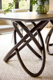 Elo Dining Table Dark Brown and Natural 11756 Cyan Design