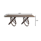 Elo Dining Table Dark Brown and Natural 11756 Cyan Design