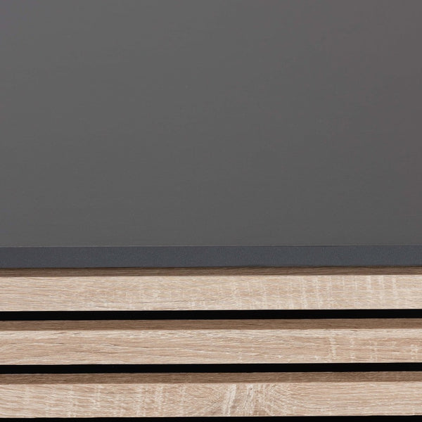 Baxton Studio Baxton Studio Eckhart Modern Cat Litter Box Cover - Stylish Two-Tone Wood Design for Home Décor Grey SECHC150130WI-Dark Grey/Hana Oak-Cat House