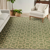 Nourison Horizon Indoor/Outdoor HOZ01 Machine Made Power-loomed Borderless Design Indoor/Outdoor Modern Outdoor Rug Green, Green 88% Polypropylene,12% Polyester 841491126479