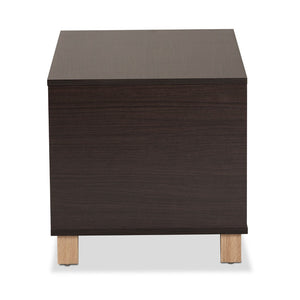 Baxton Studio Baxton Studio Eckhart Modern Cat Litter Box Cover - Stylish Two-Tone Wood Design for Home Décor Brown SECHC150130WI-Modi Wenge/Hana Oak-Cat House