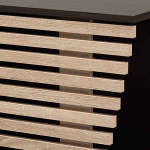 Baxton Studio Baxton Studio Eckhart Modern Cat Litter Box Cover - Stylish Two-Tone Wood Design for Home Décor Brown SECHC150130WI-Modi Wenge/Hana Oak-Cat House