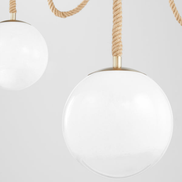 Rockport 3 Light Pendant Aged Brass | Brown 11762 Cyan Design