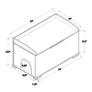 Baxton Studio Baxton Studio Mariam Stylish Oak Cat Litter Box Cover with Storage for Modern Home Décor Solutions SECHC150140WI-Hana Oak-Cat House