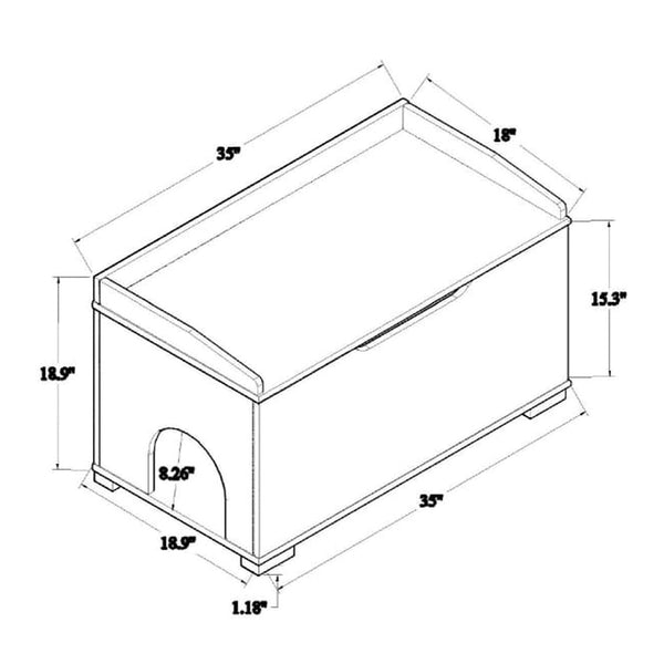 Baxton Studio Baxton Studio Mariam Stylish Oak Cat Litter Box Cover with Storage for Modern Home Décor Solutions SECHC150140WI-Hana Oak-Cat House