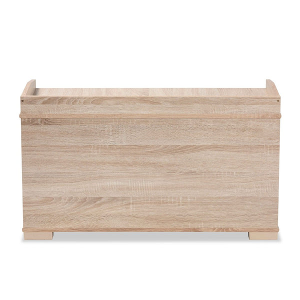 Baxton Studio Baxton Studio Mariam Stylish Oak Cat Litter Box Cover with Storage for Modern Home Décor Solutions SECHC150140WI-Hana Oak-Cat House