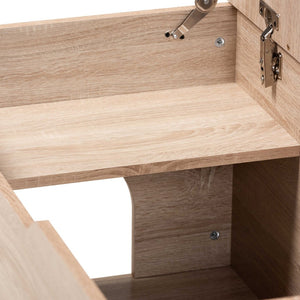 Baxton Studio Baxton Studio Mariam Stylish Oak Cat Litter Box Cover with Storage for Modern Home Décor Solutions SECHC150140WI-Hana Oak-Cat House