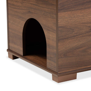Baxton Studio Baxton Studio Mariam Modern Walnut Cat Litter Box Cover with Stylish Design and Easy Access SECHC150140WI-Walnut-Cat House