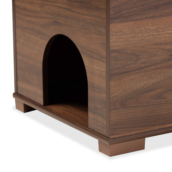 Baxton Studio Baxton Studio Mariam Modern Walnut Cat Litter Box Cover with Stylish Design and Easy Access SECHC150140WI-Walnut-Cat House