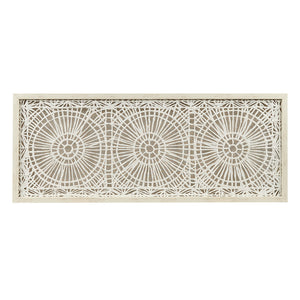 JLA Home INK+IVY - Framed Medallion Rice Paper Shadow Box Art – Handmade neutral textured wall decor, ready-to-hang statement piece II95B-0152