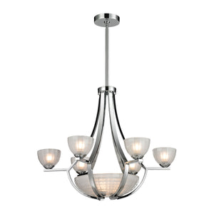 Sculptive 26'' Wide 9-Light Chandelier - Polished Chrome 11764/6+3 Elk Lighting