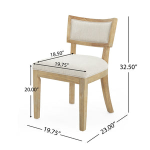 English Elm Christopher Knight Home® - Dining Chairs Set Of 2 – Cozy Farmhouse Upholstered Side Chairs With Durable Rubberwood Frame 72642.00BGE