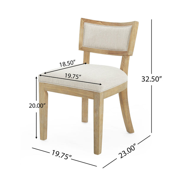 English Elm Christopher Knight Home® - Dining Chairs Set Of 2 – Cozy Farmhouse Upholstered Side Chairs With Durable Rubberwood Frame 72642.00BGE