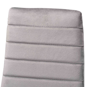 Baxton Studio Baxton Studio Armand Modern Glam Dining Chair Set with Luxe Velvet Upholstery and Gold Legs Grey 112157-1-Grey Velvet/Gold-DC