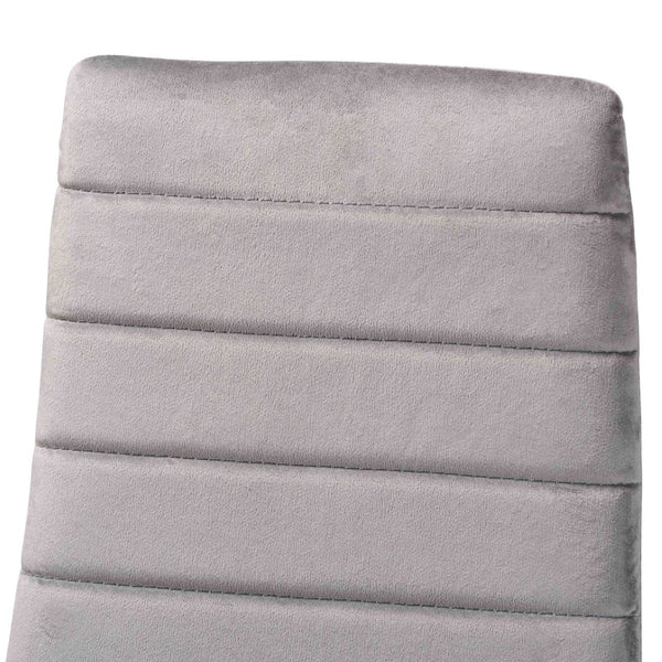 Baxton Studio Baxton Studio Armand Modern Glam Dining Chair Set with Luxe Velvet Upholstery and Gold Legs Grey 112157-1-Grey Velvet/Gold-DC