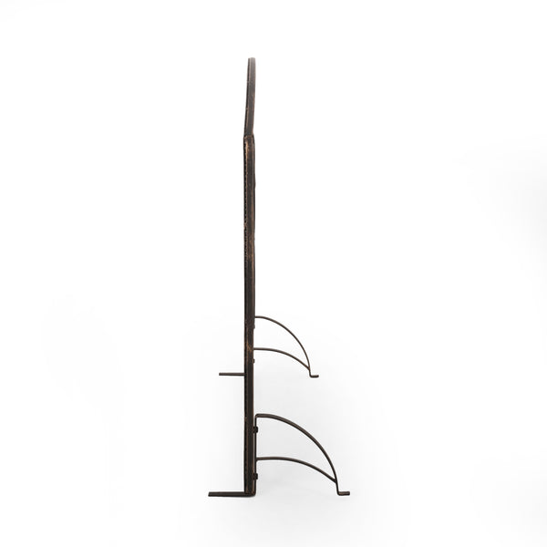 English Elm Christopher Knight Home® - FIREPLACE Black+Gold Iron Screen 40x34.25 Decorative Mesh Guard — Stylish Heat Shield & Spark Barrier 67717.00BBGLD