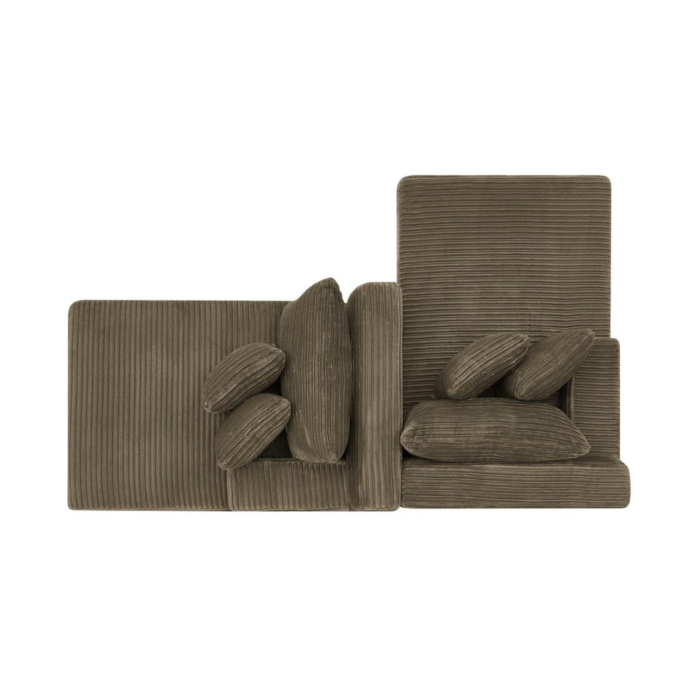 English Elm Two-Seater Lazy Lounge Chair - Plush Velvet Sofa For Relaxed Indoor Living, No Assembly Needed! W487S00379-GIGA