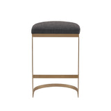 Madison Park Maison Modern/Contemporary Counter Stool MP104-1079 Charcoal/Antique Gold