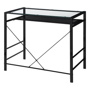 OSP Home Furnishings Zephyr Computer Desk Clear/Black