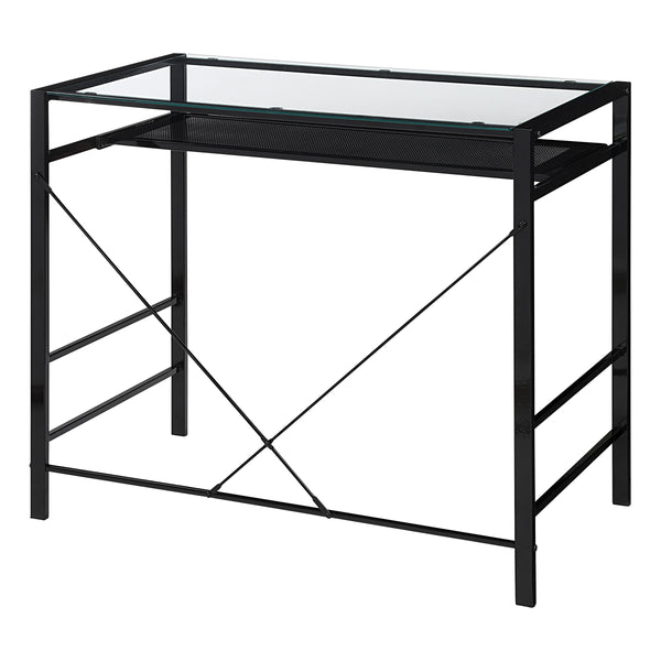 OSP Home Furnishings Zephyr Computer Desk Clear/Black