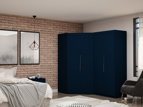 Manhattan Comfort Mulberry Contemporary - Modern Wardrobe/ Armoire/ Closet Tatiana Midnight Blue 117GMC4