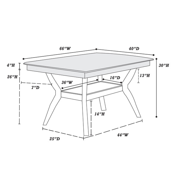 English Elm Formal 66" Square Dining Table with Open Shelf, Espresso Solid Wood Veneer, Contemporary Design B011P207142