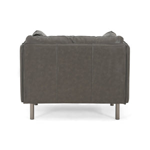 English Elm Christopher Knight Home® - 39" Vintage Grey Faux Leather Lounge Chair - Stylish Comfort For Living Room, Bedroom & Office Spaces N767P208310D