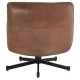 Eduarda Arm Chair and/or Ottoman Medium Brown Distressed Leather 11805 Cyan Design