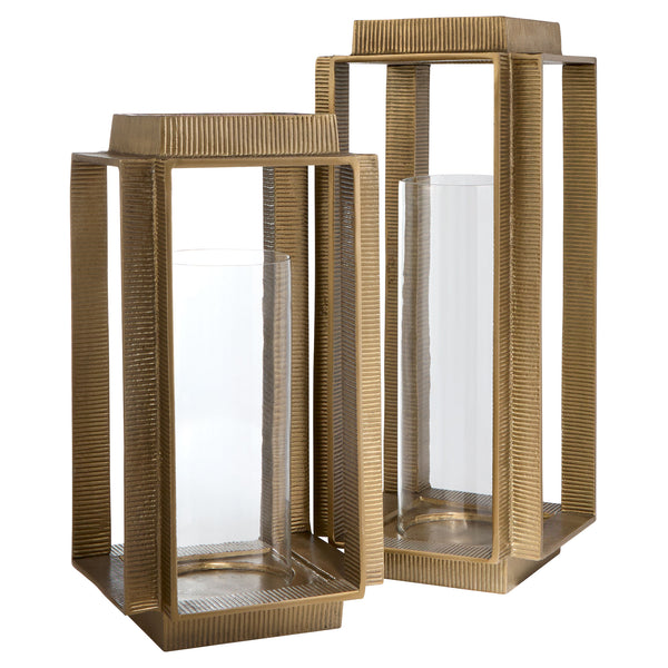 Graycliff Lantern Candleholder Aged Brass 11828 Cyan Design