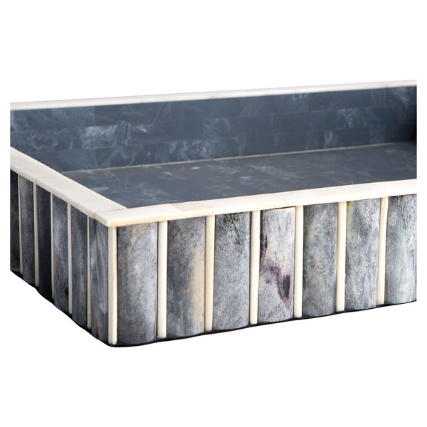 Lapis Tray Blue and White 11837 Cyan Design