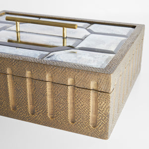 Luxor Box Antique Brass 11838 Cyan Design