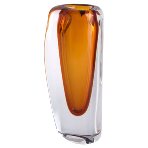 Rovno Vase Amber and Clear 11848 Cyan Design