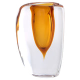 Rovno Vase Amber and Clear 11849 Cyan Design