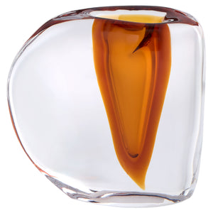 Rovno Vase Amber and Clear 11850 Cyan Design