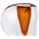 Rovno Vase Amber and Clear 11850 Cyan Design