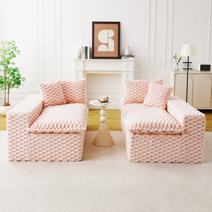 English Elm Luxury Turtle Velvet Multifunctional Sofa - Convertible 4-Seat Modular Design, Plush Sponge Comfort W3371S00031