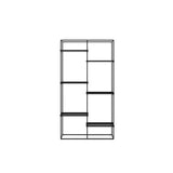 IDEAZ 1185UFABlack Asymmetrical 6-Tier Bookcase Black Powder Coat 1185UFA