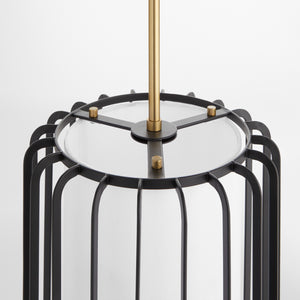 Tuxedo Pendant Black 11864 Cyan Design