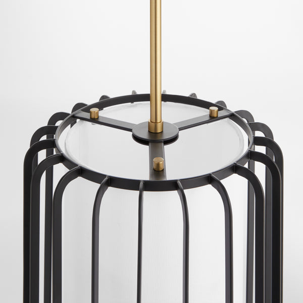 Tuxedo Pendant Black 11864 Cyan Design