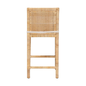 Baxton Studio bali Sofia Modern Counter Stool - Handmade Mahogany & Rattan, Tropical Style for Dining & Bars Sofia-Natural-CS