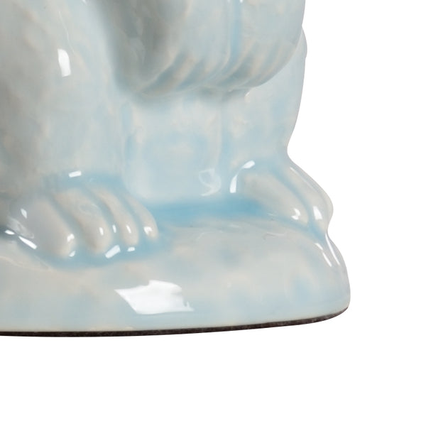 Wildwood Next Baby Bunny Lamp Offers Hand-Painted Ceramic Charm, Soft Ambient Light For Nurseries And Small Spaces Blue 11876
