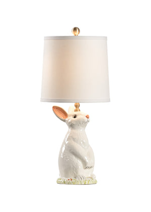 Wildwood Next Baby Bunny Lamp Offers Hand-Painted Ceramic Charm, Soft Ambient Light For Nurseries And Small Spaces White/Cream 11877