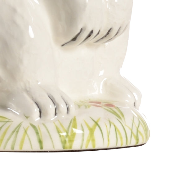Wildwood Next Baby Bunny Lamp Offers Hand-Painted Ceramic Charm, Soft Ambient Light For Nurseries And Small Spaces White/Cream 11877