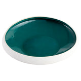 Tricolore Bowl Matte White | Green Glaze 11880 Cyan Design