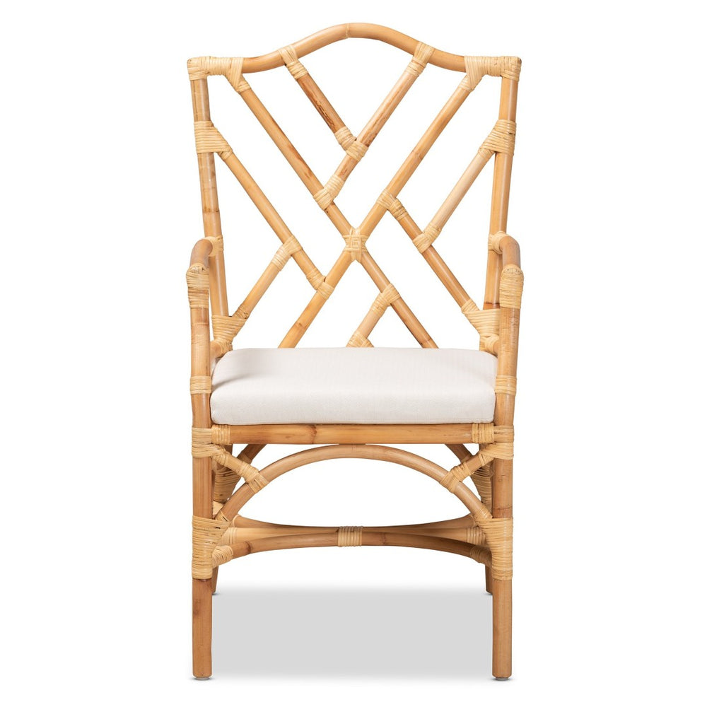 Baxton Studio bali Delta Rattan Dining Chair – Handcrafted Modern Comfort with Sleek Design for Coastal Interiors Delta-Natural-DC