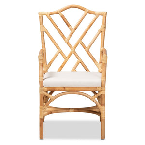 Baxton Studio bali Delta Rattan Dining Chair – Handcrafted Modern Comfort with Sleek Design for Coastal Interiors Delta-Natural-DC